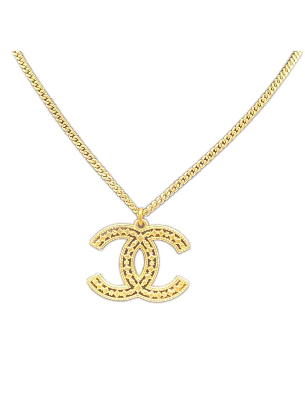 Chanel Cc Logo Pendant Necklace Metal #371326C85B